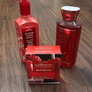 Bath and Body Works winter candy apple set